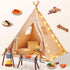 Teepee Tent for Kids with BBQ Pretend Play Toys, Spacious 60 Kids