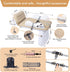 Inflatable Toddler Travel Bed for Kids, Portable Bassinet with Hand Pump, Safety Belt, Carry Bag, Foldable Infant Crib