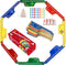 Colorful Jokers and Marbles Board Game - Pegs and Jokers Card Game for 2-8 Players with 8 Solid Wood Boards