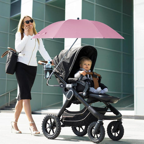 Generic 360 Baby Stroller Parasol - Baby Stroller Umbrella Parasol, Clamp- Stroller Canopy | Uv Protection Stroller Sun