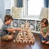 100 Pidoko Kids Wooden Blocks - Pcs - Building Blocks for Toddlers - Includes Storage Container with Shape Sorter Lid