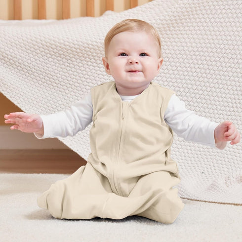 0-6 100% 3 Pack 0.5 Baby Sleep Sack Months, Cotton Sleeping Sack for Newborn and Infant, Baby Wearable Blanket, Tog