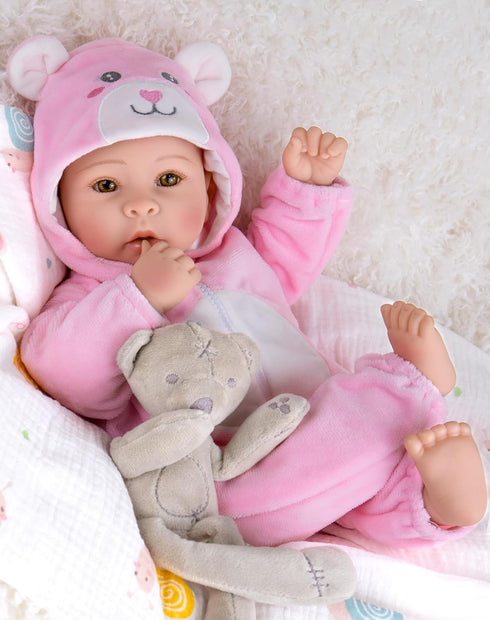 Aori Baby Dolls Realistic, 17-inch Lifelike Soft Body Baby Girl That Look