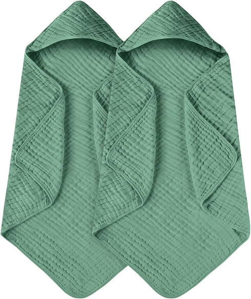 TDHD Hooded Baby Bath Towel 2pcs - 100% Cotton, Super Absorbent & Soft