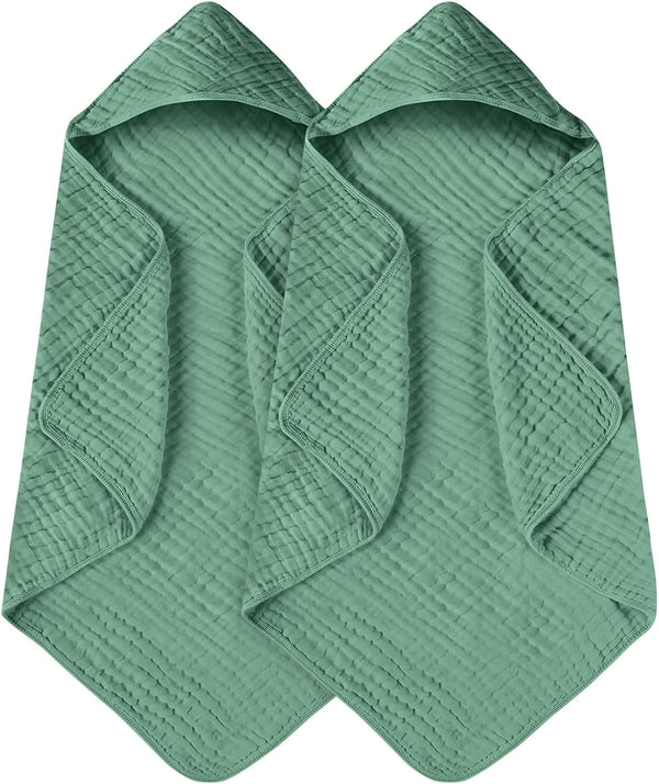 TDHD Hooded Baby Bath Towel 2pcs - 100% Cotton, Super Absorbent & Soft