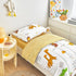 4 Set Flysheep Piece White Toddler Bedding for Baby Girls and Boys, Cute Animals Printed - includes Quilted Comforter