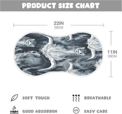 YETTASBIN Highland Cow Muslin Baby Burp Cloth, Super Soft Absorbent Cotton Burp Rag Baby Bibs Feeding Cloth for Newborn