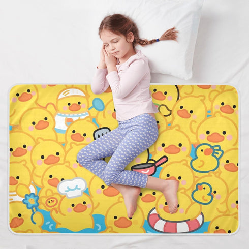 siphylline 52" 34" Cartoon Cute Duck Yellow Extra Large Resuable Training Pee Pads for Kids Highly Absorbent Diaper