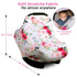 Rquite All-in-1 Baby Car Seat Cover, Stretchy Soft Infant Car Seat Canopy, Multi-use Baby Carrier Cover, Stroller Sun