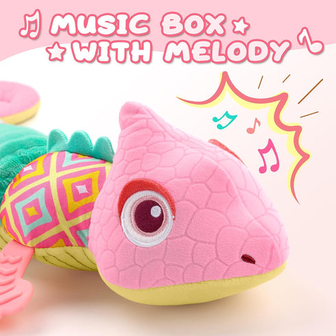 AWOTOY 0-6-12 Tummy Baby Toys Sensory Musical Stuffed Animal Activity Soft Infant Toys Month with Multi-Sensory