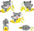 Larcele Micro Building Blocks Animal Set - DIY Mini 3D Toy Bricks, 2427 Dots KLJM-10 (Banana Cat)