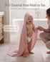 2 Pack, Blissful Diary Muslin Baby Hooded Towel Soft & Absorbent Bath Towel for Baby Girls, Infant Gift, Newborn