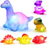 6 Packs Light-Up Floating Dinosaur Bath Toys Set for Baby Toddler, Great Water Bathtub Shower Pool Toy