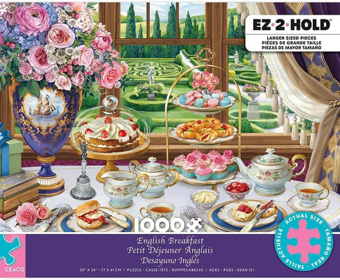 1000 Ceaco - English Breakfast - Oversized Piece Jigsaw Puzzle