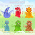MAHMLOW 24Pack 3 5 7 Dinosaur Sensory Fidget Stress Toys for Kids Classroom, Autism Calming Special Education Must