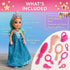 TOMLEON Playset 6 Set 3+ Princess Dolls Mini Princess Dolls with Colorful Gowns, Crowns & Jewelry Fantasy Role Play