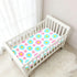 miaozhen 1 Pack 52x28 Cotton Crib Sheets for Baby Boys Girls Comfy Breathable Daisy Flower Peach Blue White Toddler