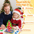 LeagoEra Set 32 3-12 Magnetic Tiles Magnetic Blocks Building Toy: Portable Mini Magnetic Tiles Travel Pieces Montessori