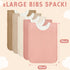 5 Newwiee Pcs Large Muslin Pullover Baby Bibs Full Coverage Toddler Slip on Absorbent Bib Waterproof Toddler Towel Bibs