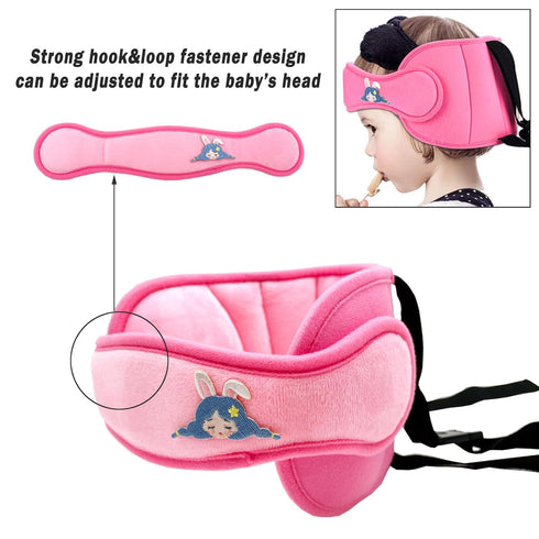 Child Car Seat Head Support Band - Baby Head Neck Relief Safety Headrest - Adjustable Toddler Carseat Head Holder Head