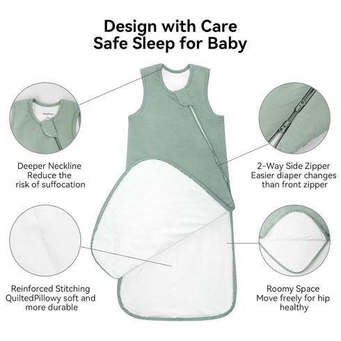 BubblePanda 24-36 1.0 2t-3t 2-Way 3t Rayon Made from Bamboo Sleep Sack Months Tog Ultra Soft Baby Wearable Blanket