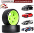 CrazayHobby RC Drift Wheels and Tires, Hard Plastic Slick Tires 12mm Hex for 1/10 Traxxas, Tamiya, HPI On-Road Car