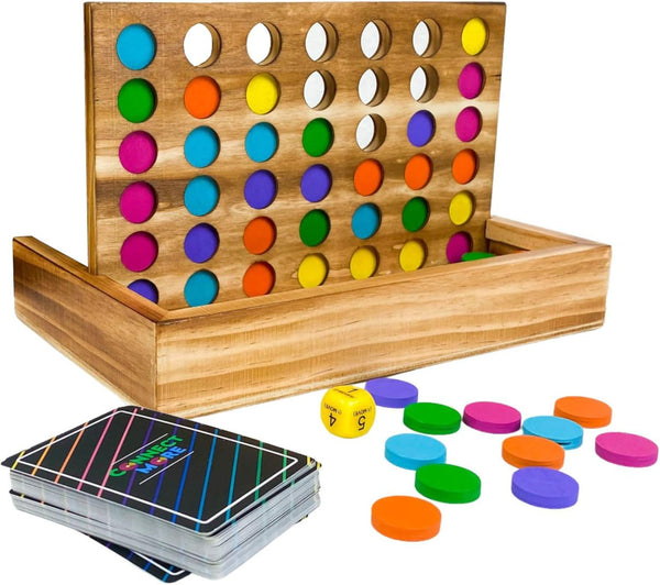 Connect More - Social Skills Games and Therapy Games for 6 Players, 4 in a Row Connect Game for Conversation