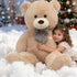 Toys Studio 47 Inch 4ft Big Teddy Bear Giant Teddy Bear Stuffed Animal Light Brown Plush Toy for Baby Shower Party
