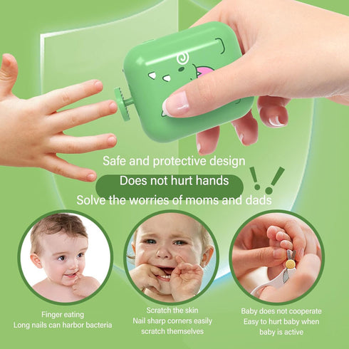 Trimmer, 4 Tyenaza Nail Safe Portable Cute Electric Nail Clipper Kit with Grinding Heads for Toddler Fingernail Cutting