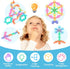300PCS Interlocking Snowflake Building Block Toy for Kids Ages 3+, Multi-Color Solid Plastic STEM Toy with Carrying Case