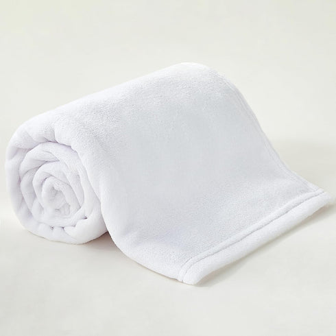 BEDELITE Baby Blankets for Boys and Girls - 30" x 40", Soft Cozy Fuzzy Fleece Blanket for Kids, White