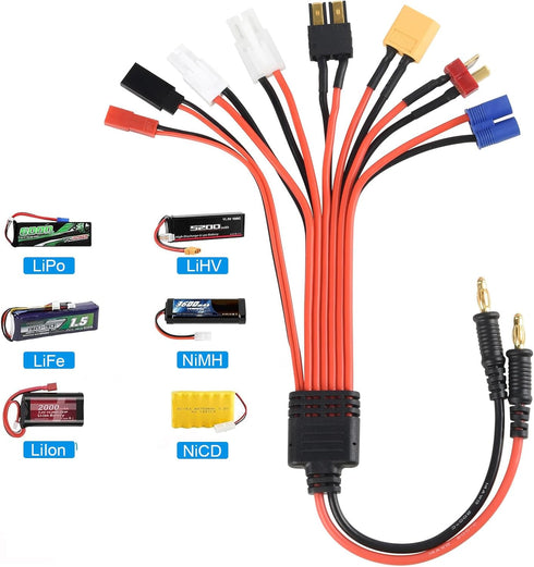 Generic 8 1 XT60/ 4.0mm XT60, EC3, (4.0mm RC Lipo Battery Charger Adapter Connector Splitter Wire in Universal