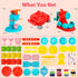 3 1 Sets 59 4-8, 3+ SOCBTNSO in Dough PCS for Kids Ages Dough Tools Kit with Ice Cream Noodle Hamburger Maker Machine