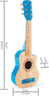 Hape Kid's Flame First Musical Guitar, Blue, Dimensions: L: 25.7, W: 2.4, H: 8.4 inch