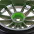 Mxfans 4PCS RC1/10 On Road Car Drift Tires & Plastic Plating Golden 12-Spoke Wheel Rims