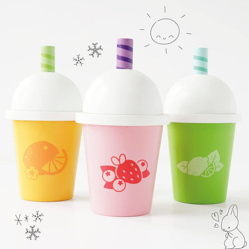 Set 3 2 Le Toy Van - Childrens Wooden Honeybake Smoothie Cup & Juice - of - Pretend Toy - Role Play Toy - Wooden Food