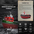 1/72 2.4Ghz RC Boat, RC Tugboat for Pools and Lakes, High-Speed Remote Control Boat Ship with Low Battery Reminder