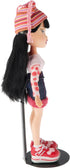 Plymor DSP-5125B Black Adjustable Doll Stand, Fits 10-12 inch Slim Waist Dolls, Pack of 6