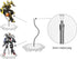 Zovelynta 8-Pack 1/144 Clear Adjustable Action Figure Stand with Metal Clips & Flexible Arms Action Figure Display
