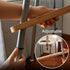 Footrest for Baby Highchair, Adjustable Non-Slip Natural Bamboo Wooden Footrest for IKEA Antilop High Chair