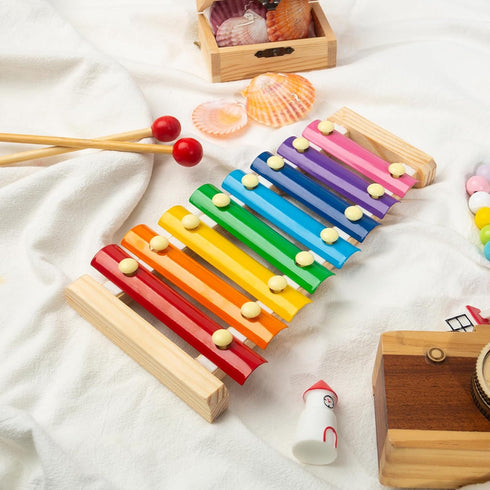 MCPINKY Xylophone for Kids, Educational Musical Toy with Child Safe Mallets for Toddlers 1-3
