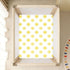miaozhen 1 Pack 52x28 Cotton Baby Crib Sheets for Boys Girls Soft Breathable Bright Yellow Star White Unisex Child Crib