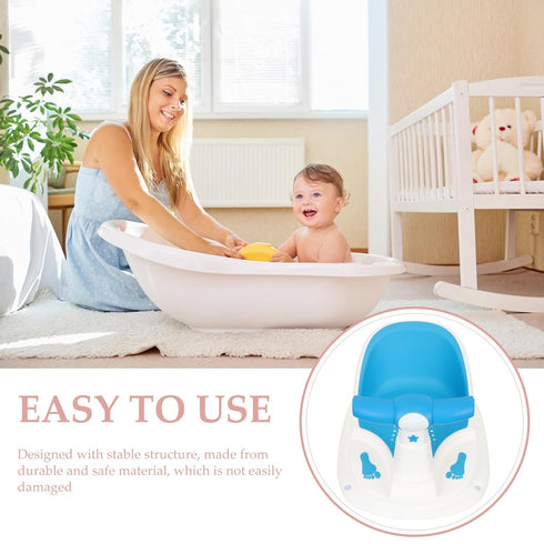 SECFOU Bath Seat with Backrest and Suction Cups Non-Slip Sit-up Bathtub Chair Tub Seat for Bathing Feeding Haircut