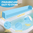 Ganaj 11 Silicone Bathtub Splash Guard for Kids, Splash Guard for Bathtub with Suction Cups,Toy Tray Caddy Holder
