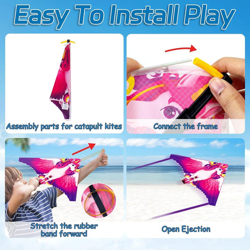 6 Pack 3-5 4-8 8-12, Mini Kites for Kids Adults, Finger Launcher Kite for Age Kids Kites Easy to Fly Ejection Kite