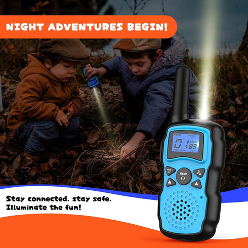 Wishouse Walkie Talkies for Kids - 4 Pack Family Radio Long Range, Outdoor Fun Toys for 4-8 Year Olds (No Battery
