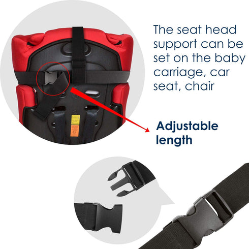 HJH Baby Carseat Head Support Car Seat Head Band Strap Headrest Stroller Car Seat Sleeping Head Support for Toddler