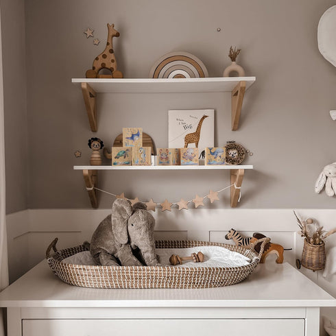 6 Bedroomm Pcs Ocean Animal Nursery Decor Blocks Wooden Shelf Decor for Baby Nursery Room Kids