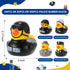 Deekin 50 Pcs Police Rubber Ducks, 2 Inch Police Party Favors for Police Birthday Party Decorations