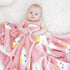 TILLYOU Toddler Blanket for Boys Girls, Flannel Fuzzy Baby Blanket, 40x50 Inches, Pink Cloud